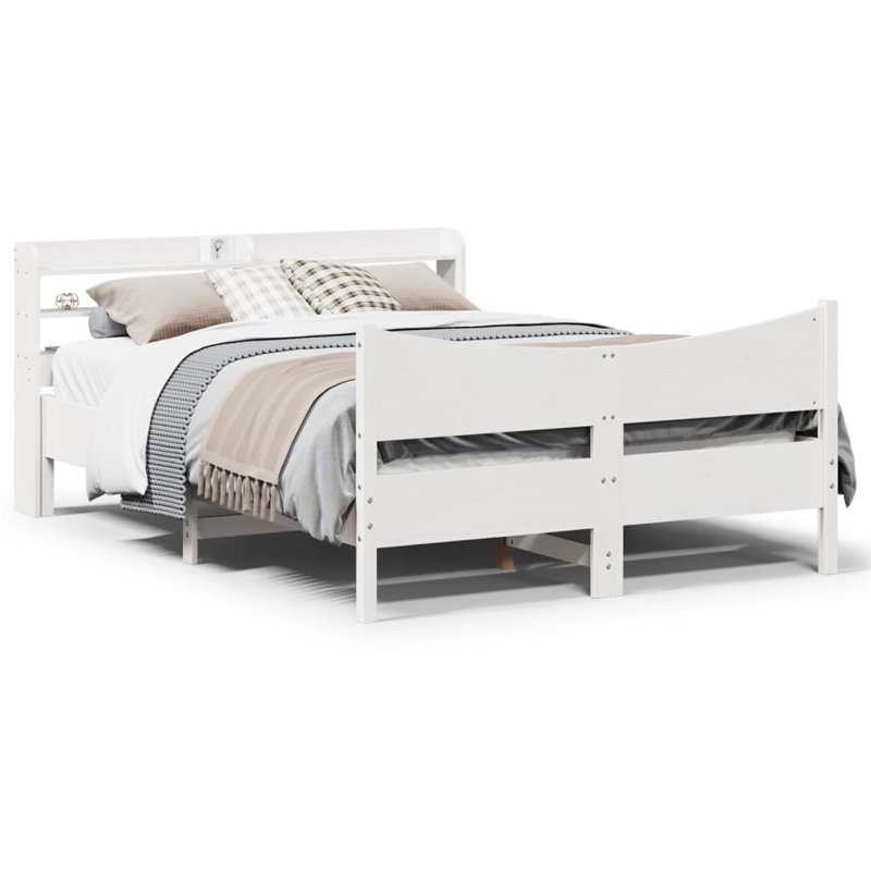 Storage Bed, White, European Kingsize (160 x 200 cm)