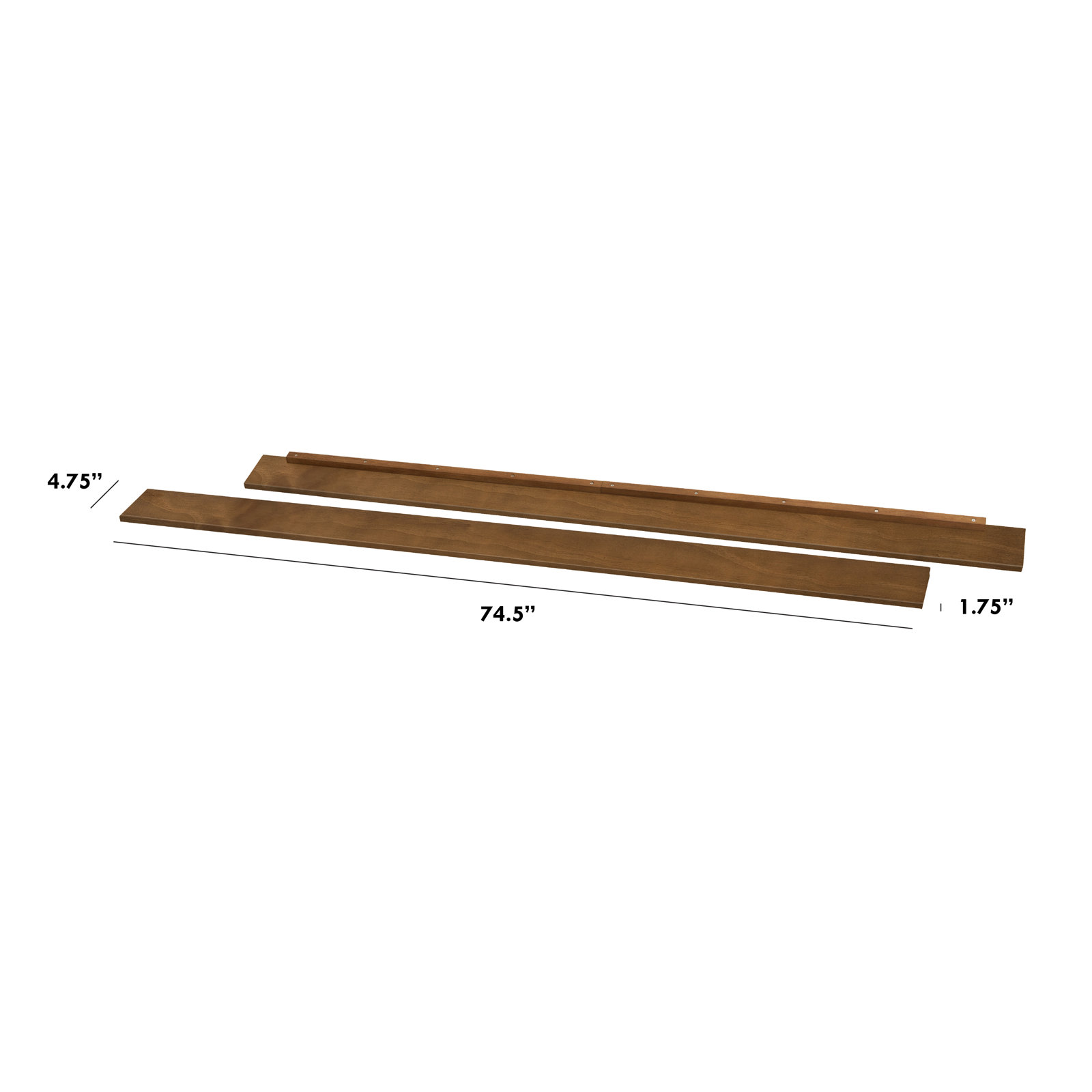Full Bed Conversion Rails, Natural Walnut