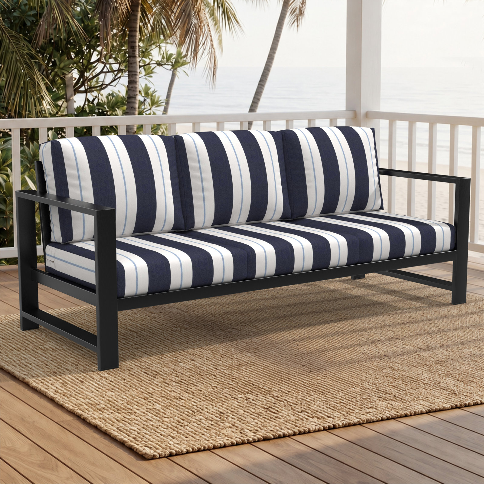 Dulcie 80" Sunbrella® Patio Sofa, Sunbrella® Relate Harbor