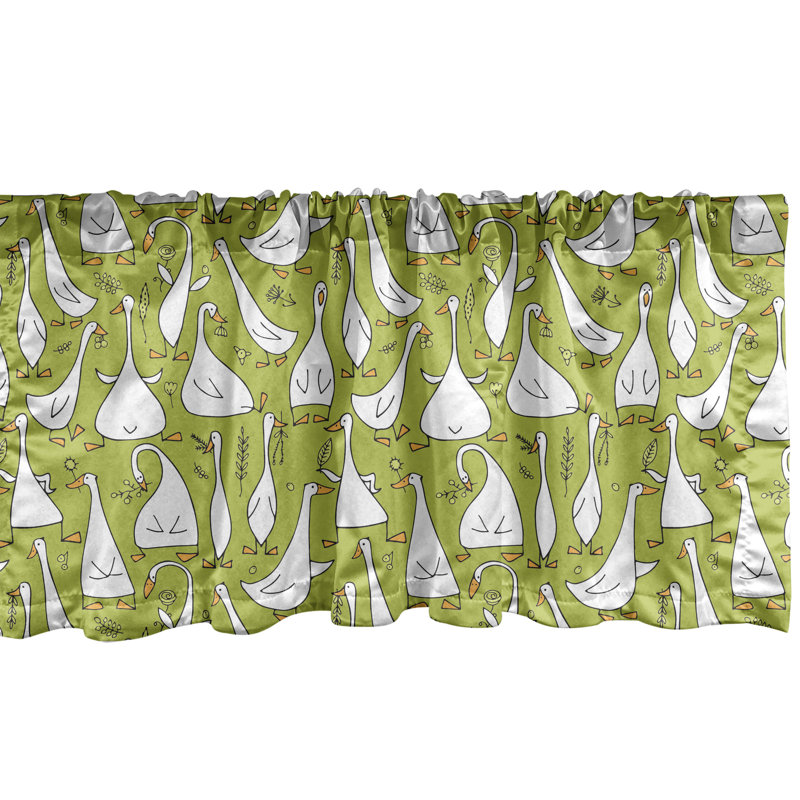 Cantonnière Ambesonne, ensemble de 2 créatures amusantes, pomme verte, orange, L 54 po x L 12 po