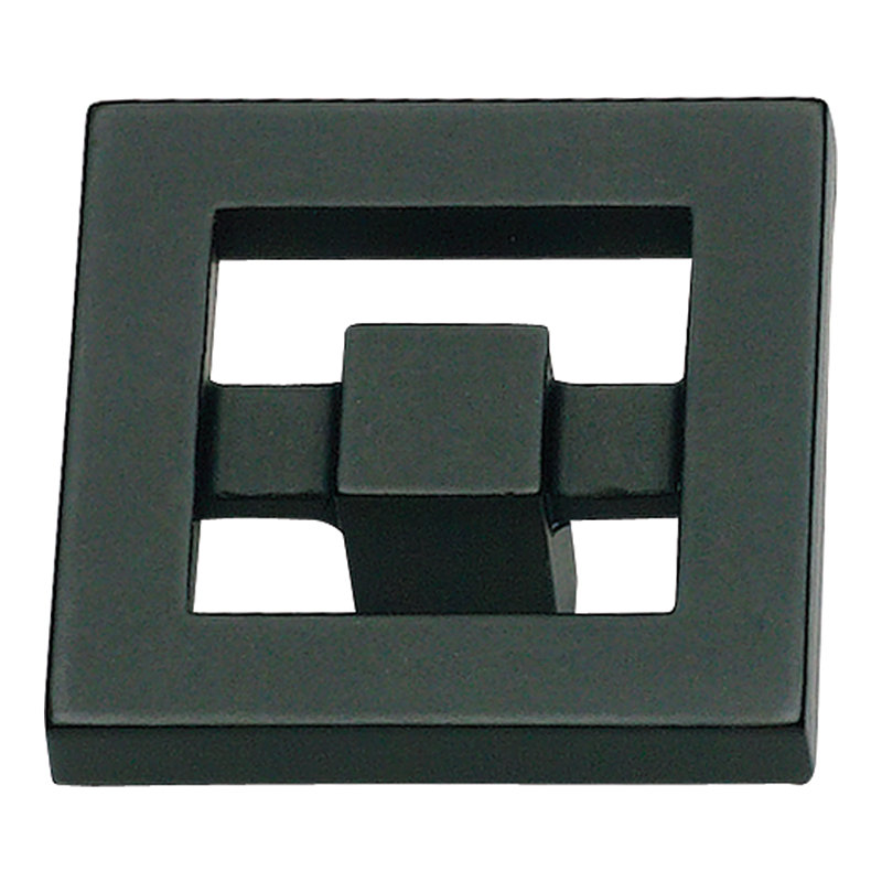 Nobu 1 3/8" Length Square Knob, Matte Black