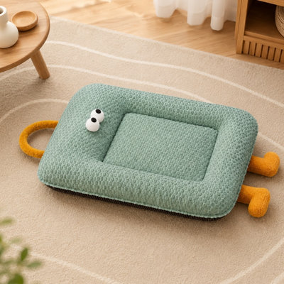 Mignon lit pour chien avec housse amovible lavable, tapis de couchage épais et apaisant pour animaux de compagnie, nid douillet et antidérapant pour petits chiens et chats d'intérieur, utilisation toutes saisons
