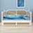 Traditional Rattan Daybed with 2 Storage Drawers,  for Guest Rooms and Limited Areas-424143729