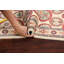 Tapis beige en laine noué à la main de conception unique 3 pi 1 po x 5 pi 2 po
