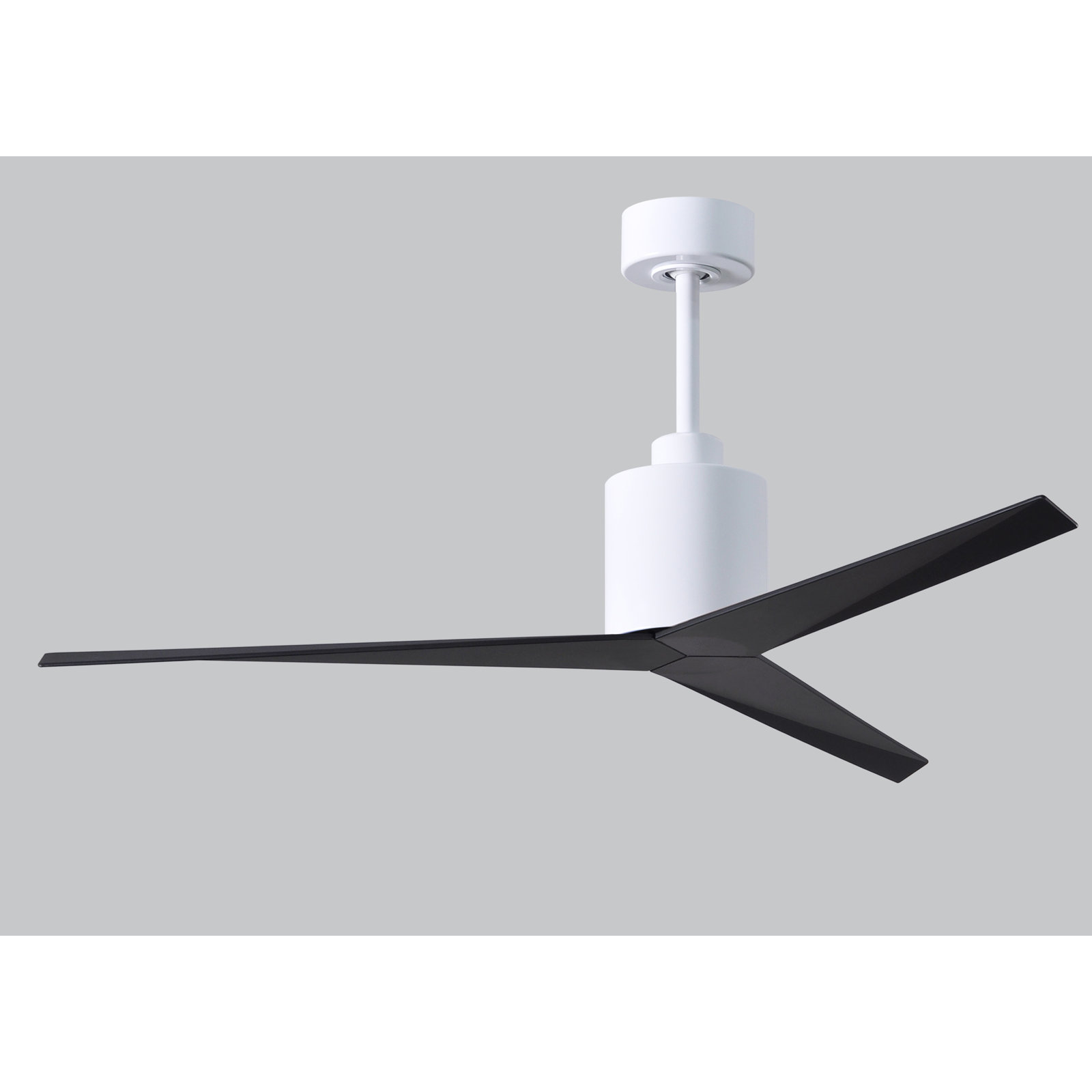 56'' 3 Blade Ceiling Fan, Gloss White, Matte Black