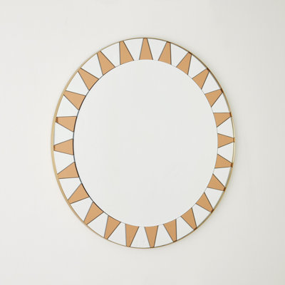 Miroir rond rond - laiton