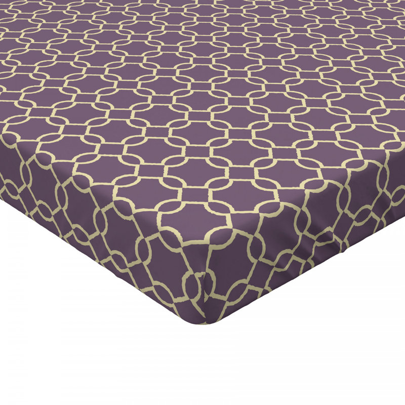 Microfiber Geometric Fitted Sheet, Full Fitted Sheet