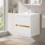 Meuble-lavabo mural avec lavabo, armoire de rangement flottante avec comptoir en résine de pierre et tiroirs à fermeture en douceur-115688394
