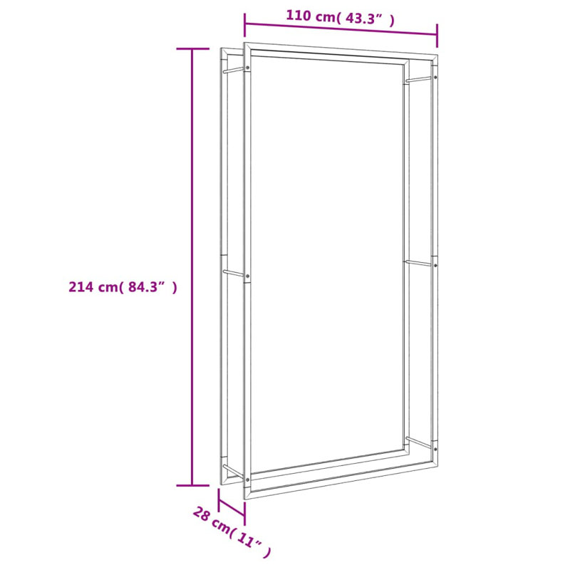 Droney 110cm W Metal Log Rack