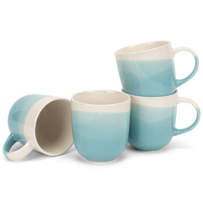Ensemble de 4 grandes tasses 14 oz bleu ciel 