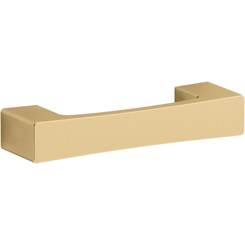 Honesty 3-In Cabinet Pull, Vibrant Brushed Moderne Brass