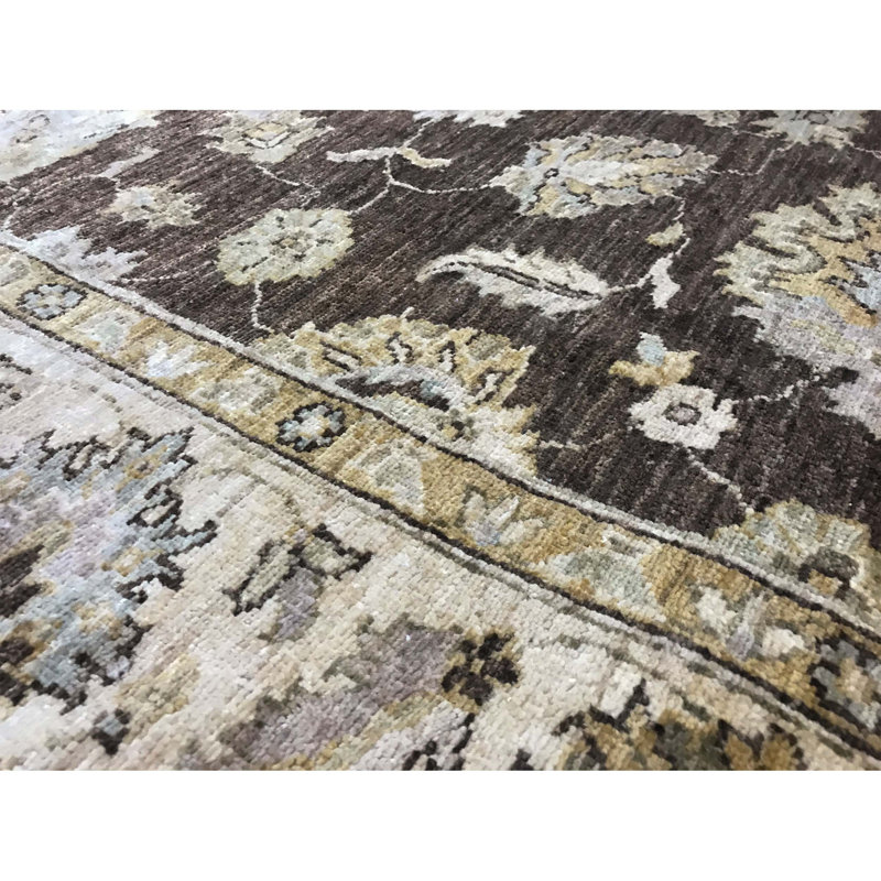Ziegler Wool Oriental Area Rug in Brown/Beige/Green