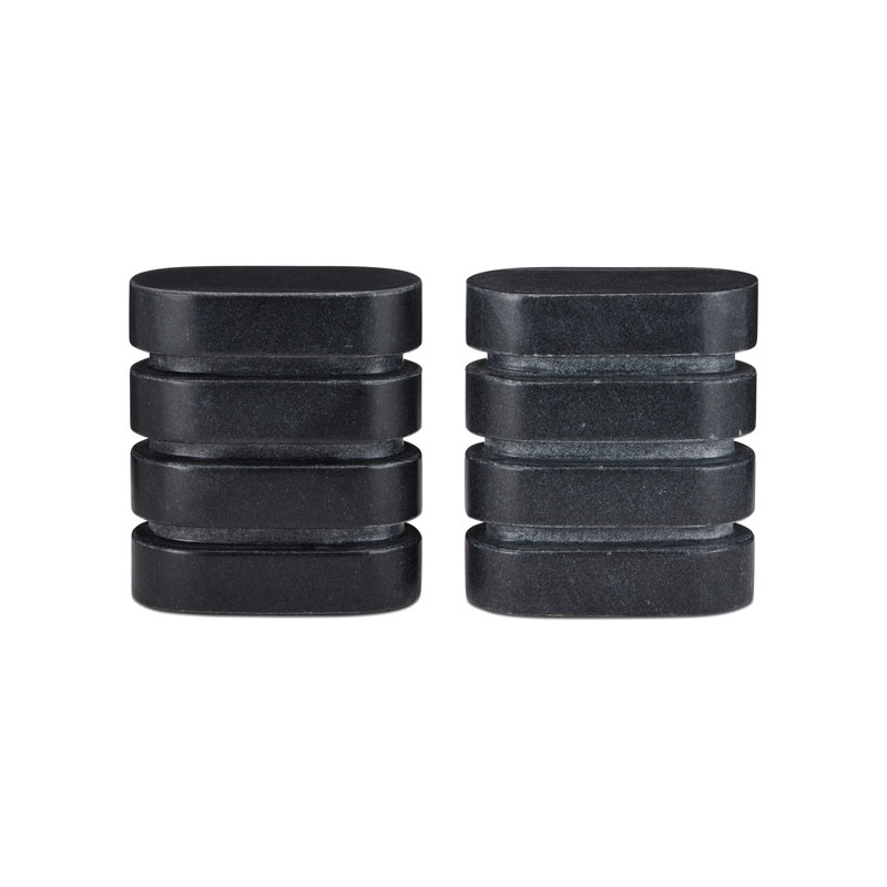 Bheslana Marble Black Object Set Of 2