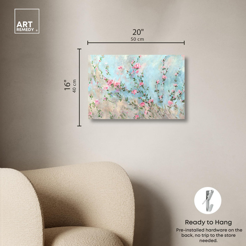 «Enchanted Spring Canvas Pastel Abstract Calming Wall Art» par Art Remedy, Toile tendue, H 16 po x l 20 po