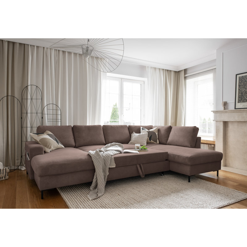 Lofty Lilly 8 seater Corner Sofa Bed, Right Hand Facing, Taupe