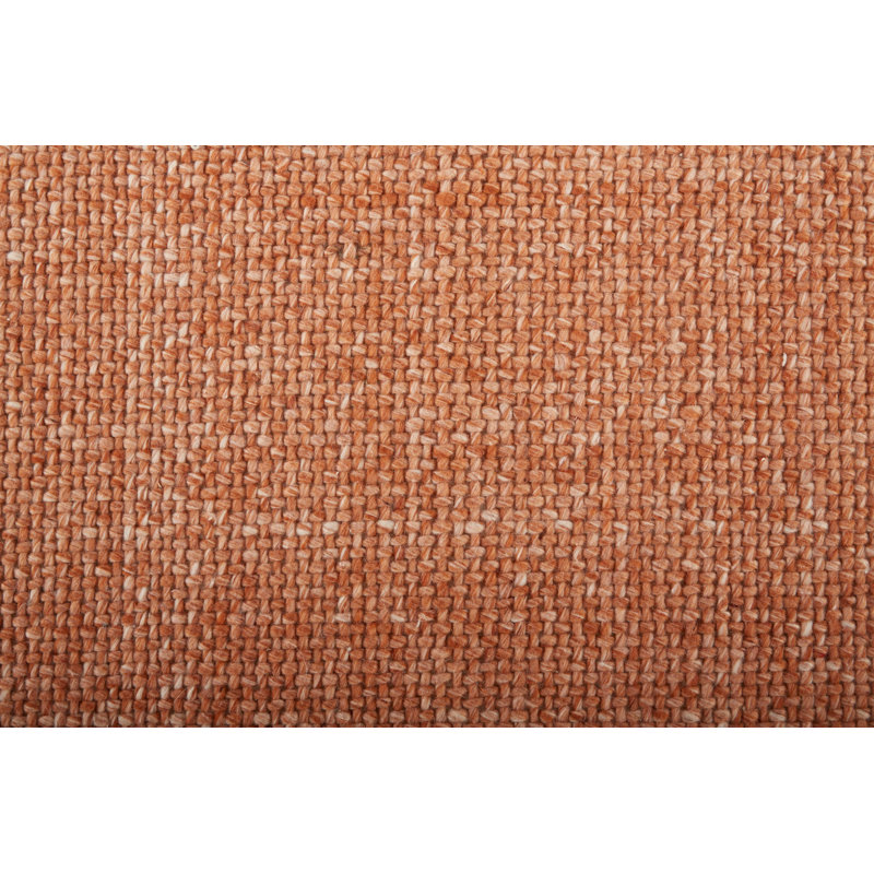 Tapis orange en polyester tissé à la main Rectangle Fleurette, Rectangle 2 pi x 3 pi