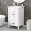 Meuble-lavabo moderne de 20 pouces avec lavabo en céramique et bouchon de porte magnétique