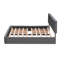 2 Drawers & 1 Twin Xl Trundle Upholstered Platform Bed, Queen Size - Dark Grey And Offers A Stylish Practical Bedroom Solution