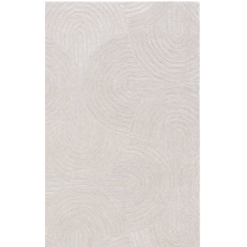Tapis gris en coton touffeté à la main Chatham, Carré 6 pi