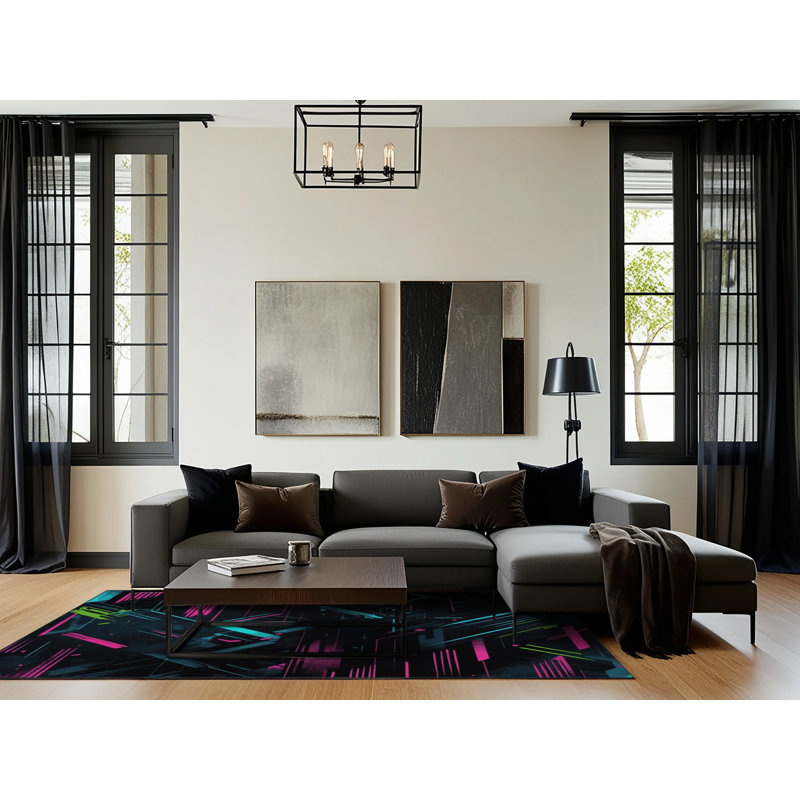 Kinetic Prism Rug, Round 7'