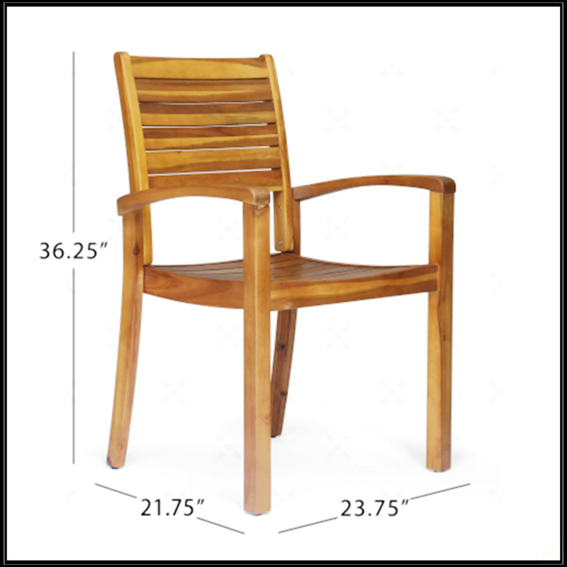 Chaise de salle à manger d'extérieur, Sarcelle