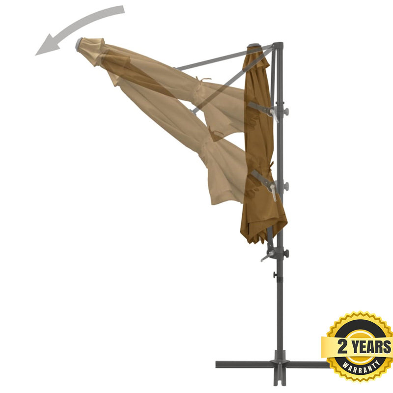 Rayan 300cm Cantilever Parasol, Taupe