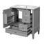Meuble-lavabo de 30 pouces avec lavabo en céramique, conception moderne pour espaces compacts et rangement amélioré-1558904551