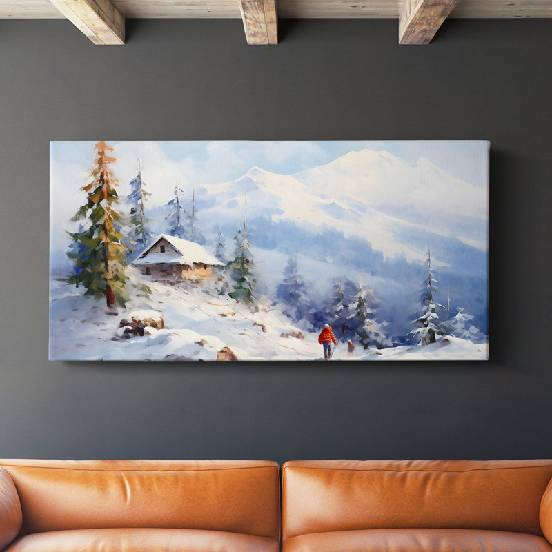 Paysage, série CCLV, toile tendue avec châssis, prête à être accrochée, H 16 po x l 32 po