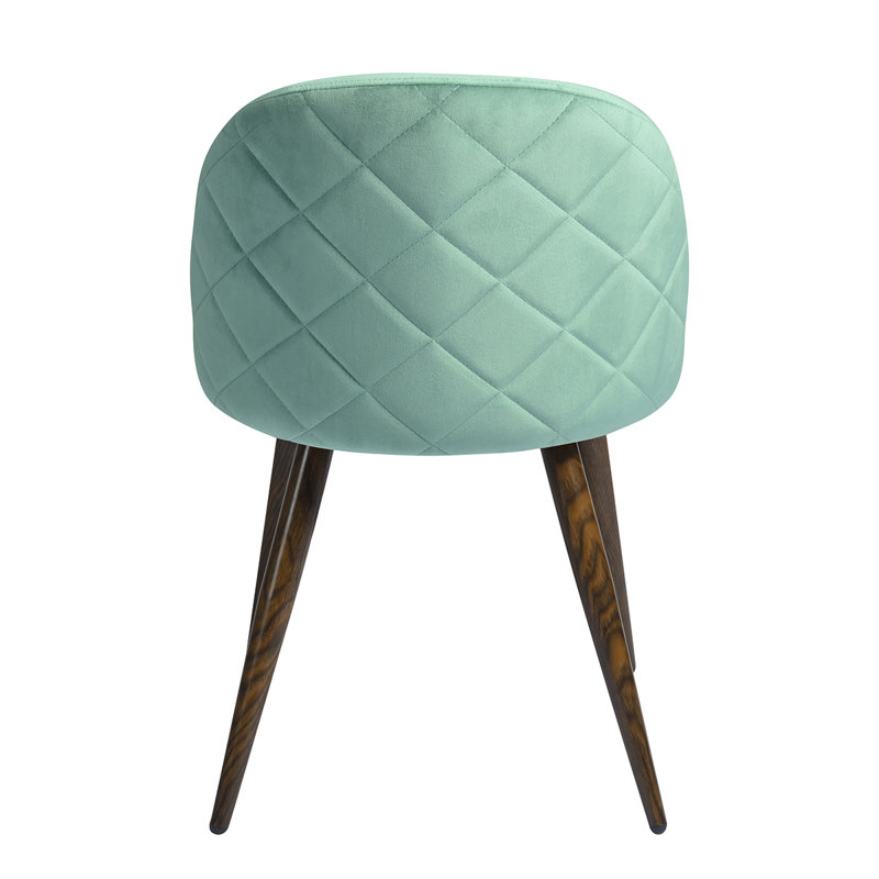 Abel 46cm H Velvet Upholstered Side Chair, Green