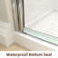 Porte de douche pivotante sans cadre 32 "- 33 3/8" x H 72 "avec verre trempé transparent 1/4" (6mm)-107925050