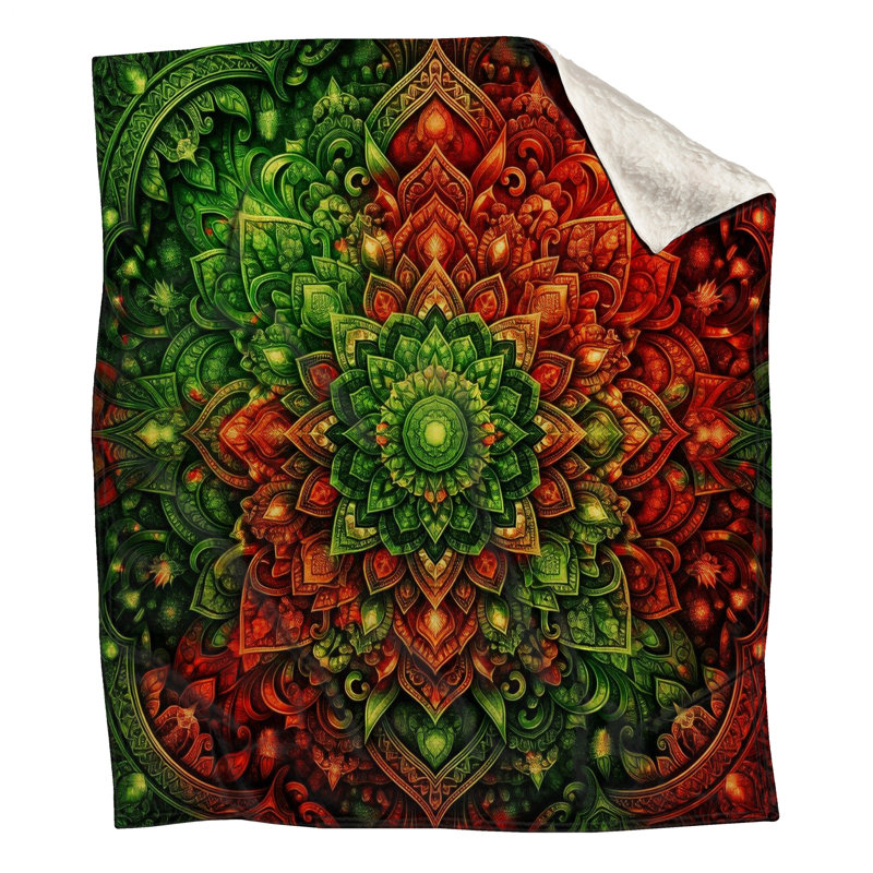 Couvertures complexes à motif mandala, L 60 po x H 80 po