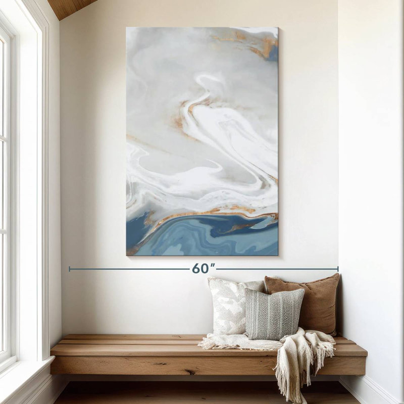 Avery Blue Velour II, 51" H x 34" W