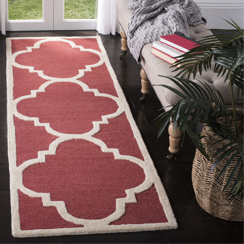 Cannen Hand Tufted Wool Geometric Rug, Runner 2'6" x 6'