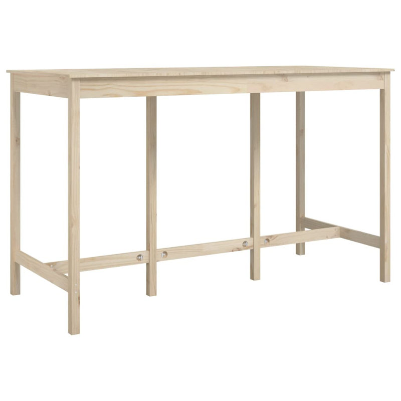 Bar Table 70.9"X31.5"X43.3" Solid Wood Pine, Brown