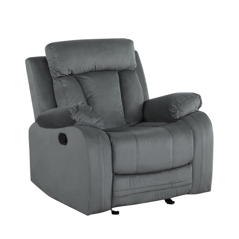 Fauteuil inclinable en tissu de microfibre transitionnel, Gris