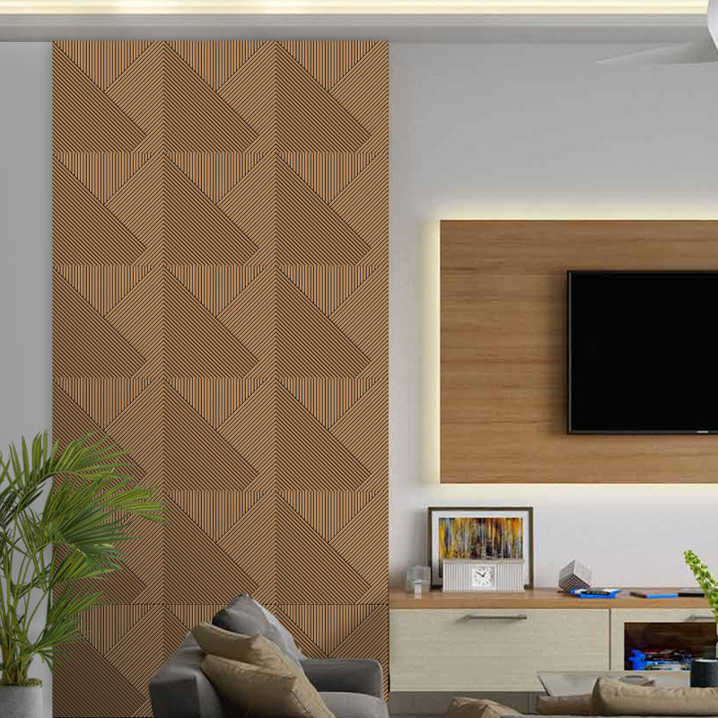 Panneau mural 3D 24 po x 24 po en brun (paquet de 1)