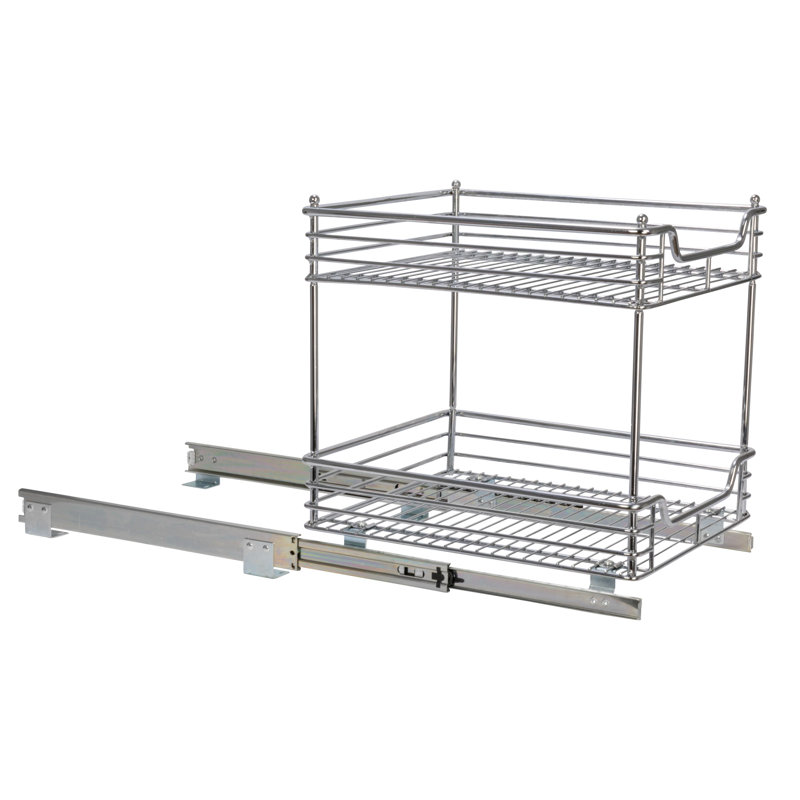 Organiseur à 2 niveaux, Chrome - non doublé, l 14,25 po