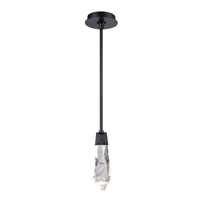 Angelus Pendant, Satin Brushed Black