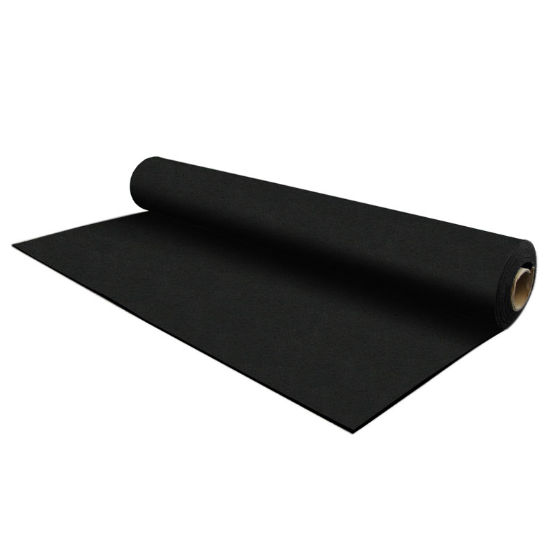 Tapis en caoutchouc robuste de 1/4 po, Noir