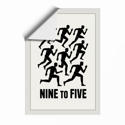 Nine To Five Typography - Print