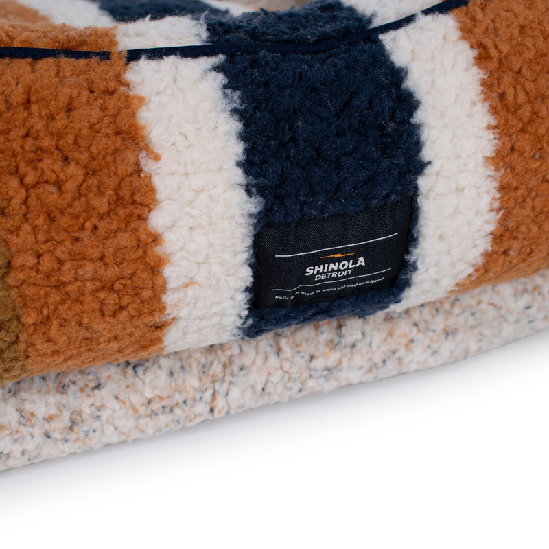 Kuddle Dog Bed Stripe, Medium (30" W x 24" D x 9" H), Rust