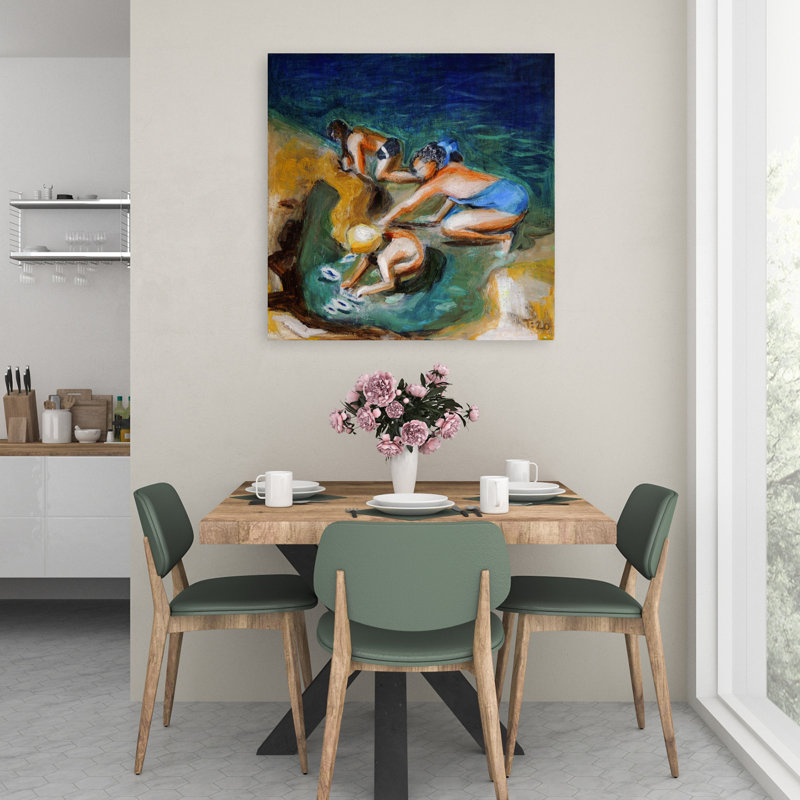 Été, art mural côtier, 36" H x 36" W