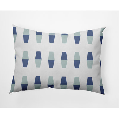 Bowling Pins Geometric Reversible Throw Pillow