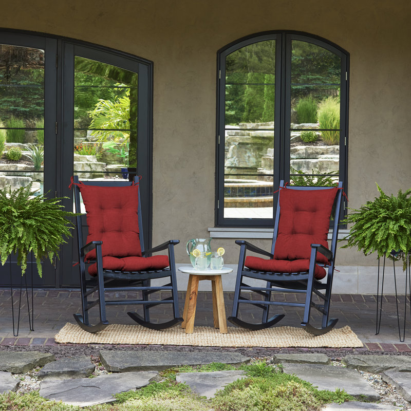 Ensemble de coussins de chaise berçante Arden, Rouge