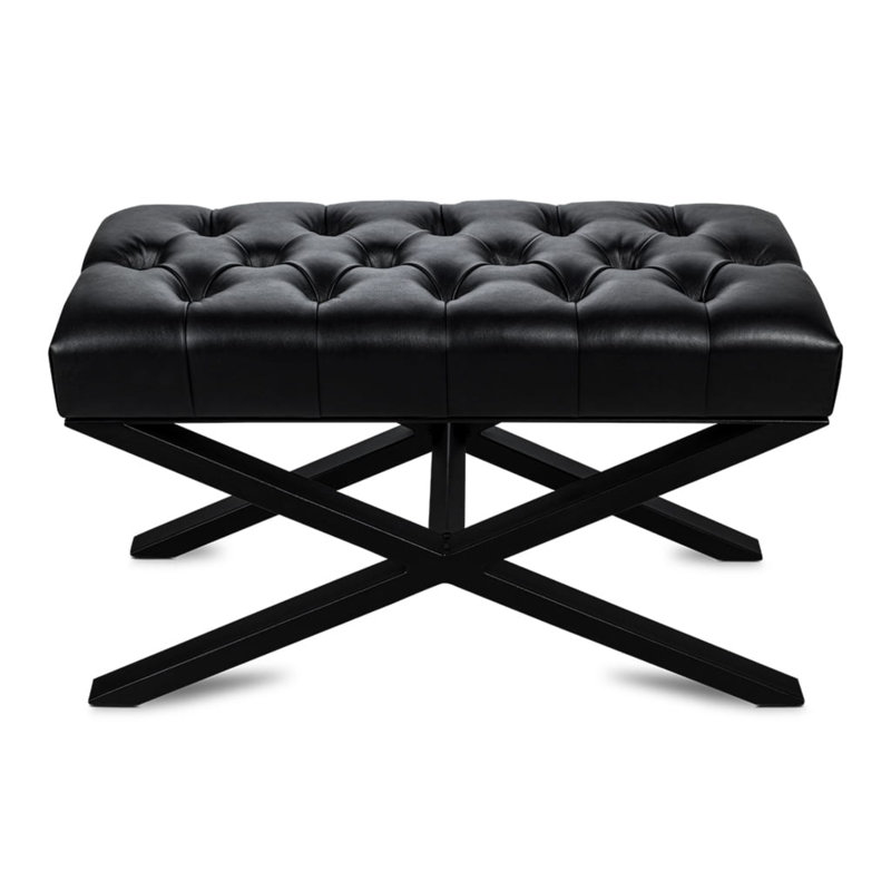 Freddia Faux Leather Upholstered Bench, H40 x W100 x D30cm