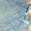 Tapis abstrait bleu clair / bleu marine / beige Abbate-876292645