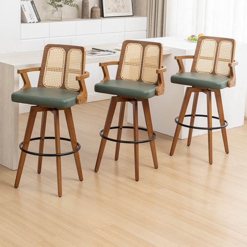 Tabouret de bar et tabouret de bar Modern, Vert, Tabouret de comptoir (siège d'une hauteur de 27,1, 3
