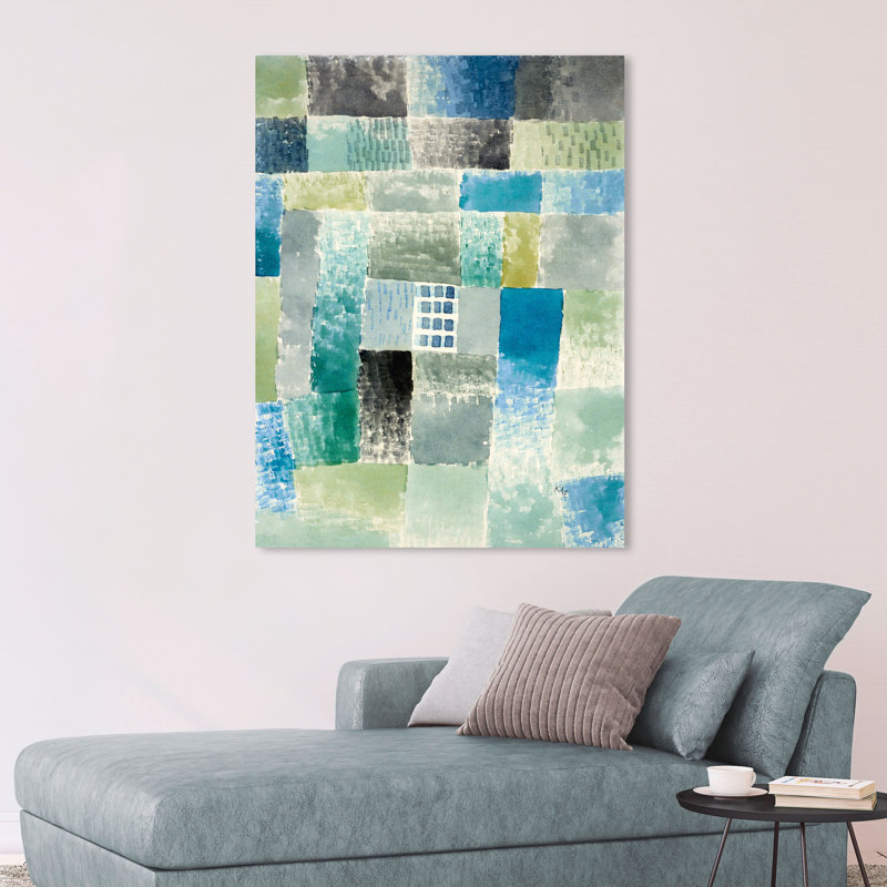 First House In A Settlement by Paul Klee - Wrapped Canvas Print, 80cm H x 60cm W x 4cm D