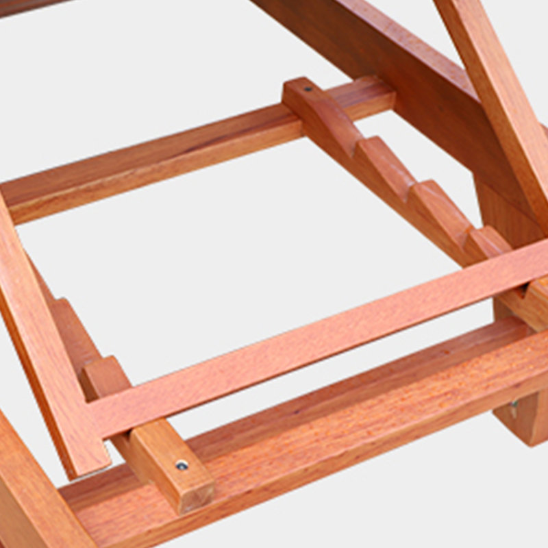 Chaise longue d'extérieur réglable en bois massif
