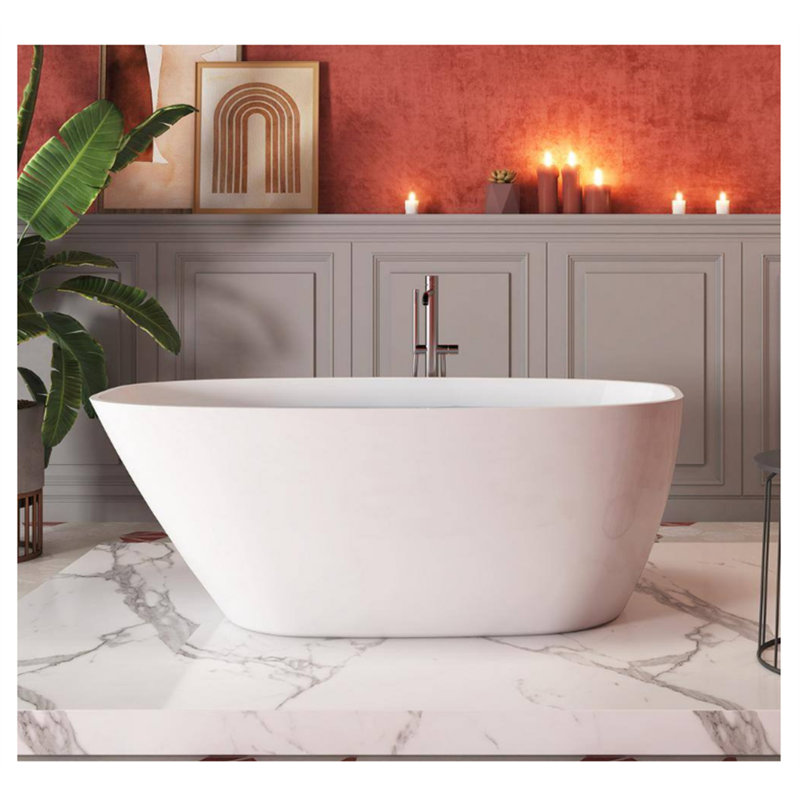 Baignoire de trempage autoportante L 62,99 po x l 29,25 po